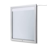 Showdown® Displays Schaukasten T LED silber 12x DIN A4 102,5 x 4,7 x 116,7 cm, 1 St.