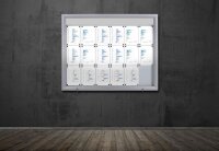 Showdown® Displays Schaukasten T LED silber 18x DIN...