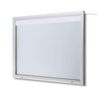 Showdown® Displays Schaukasten T LED silber 18x DIN A4 146,5 x 4,7 x 116,7 cm, 1 St.