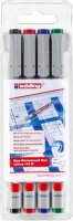 edding 152 Folienstifte-Set farbsortiert non-permanent, 4...