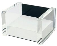 WEDO Zettelbox Acryl Exklusiv glasklar inkl. 500...