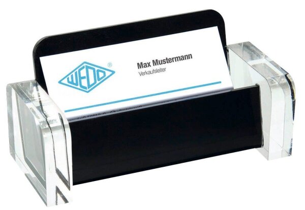 WEDO Visitenkartenhalter Acryl Exklusiv glasklar, für bis zu 70 Visitenkarten