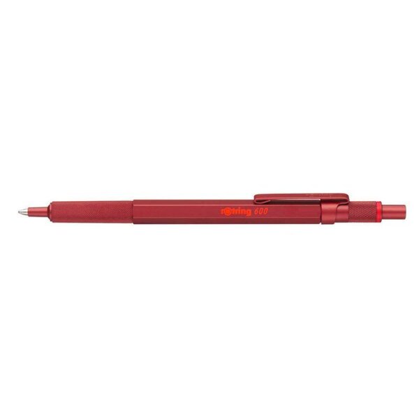 rotring Kugelschreiber 600 metallic-rot, Schreibfarbe: schwarz, 1 St.