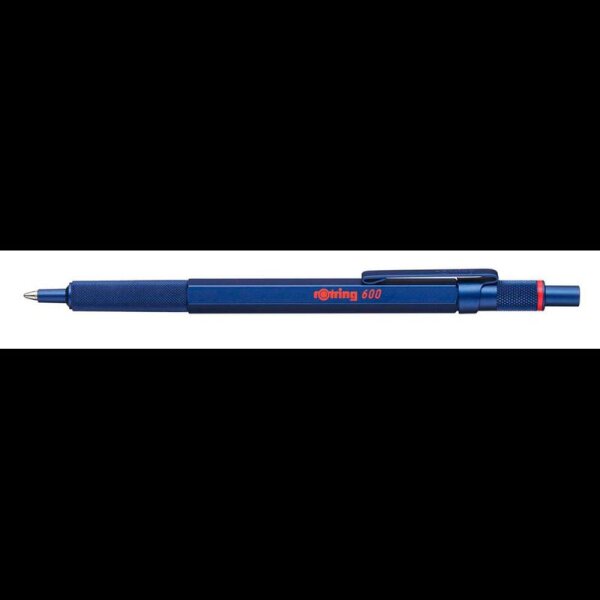 rotring Kugelschreiber 600 metallic-blau, Schreibfarbe: schwarz, 1 St.