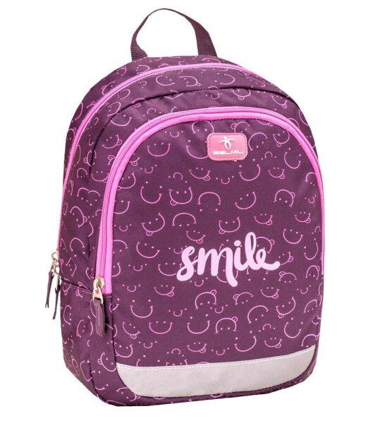 BELMIL® Kindergartenrucksack Kiddy Pink Smile Kunstfaser pink