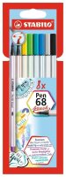 STABILO Pen 68 brush Brush-Pens farbsortiert, 8 St.