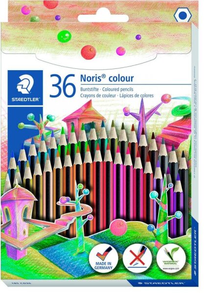 STAEDTLER Noris® colour 185 Buntstifte farbsortiert, 36 St.