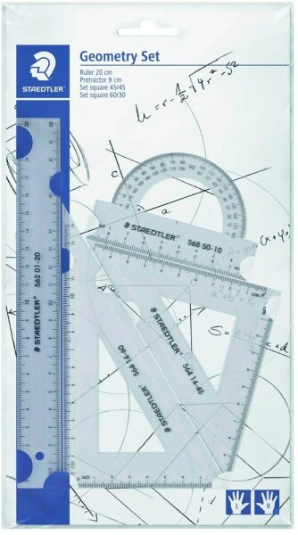 STAEDTLER Lineal-Set 569 PB transparent