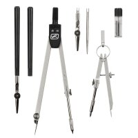 herlitz Zirkel-Set schwarz, silber, 1 St.