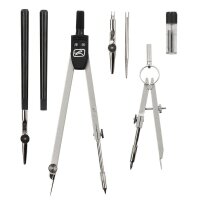 herlitz Zirkel-Set schwarz, silber, 1 St.