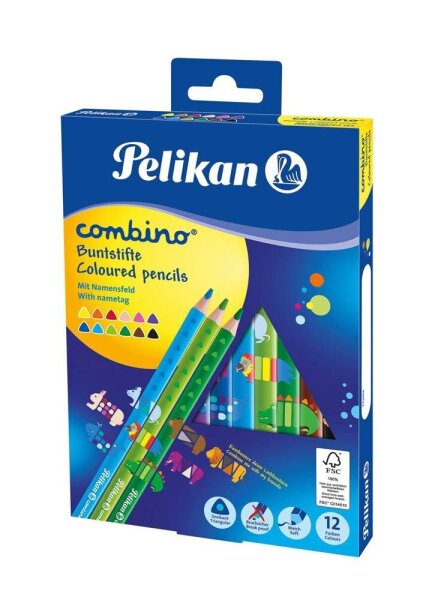 Pelikan Combino Buntstifte farbsortiert, 12 St.