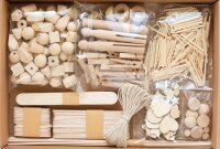 folia Bastelset Kreativbox Wood 590-tlg. mehrfarbig