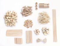 folia Bastelset Kreativbox Wood 590-tlg. mehrfarbig