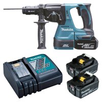 makita DHR243RTJ  Akku-Kombihammer-Set 18 V, mit 2 Akkus