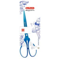 herlitz Papierschere my.pen blau/weiß 18,0 cm