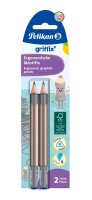 Pelikan griffix® Bleistifte B, HB silber, 2 St.