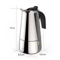 xavax® Espressokocher silber, 4 Tassen