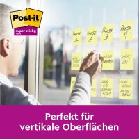 14 + 2 GRATIS: Post-it® Super Sticky Notes Haftnotizen extrastark 654 gelb, 14 Blöcke + GRATIS 2 Blöcke