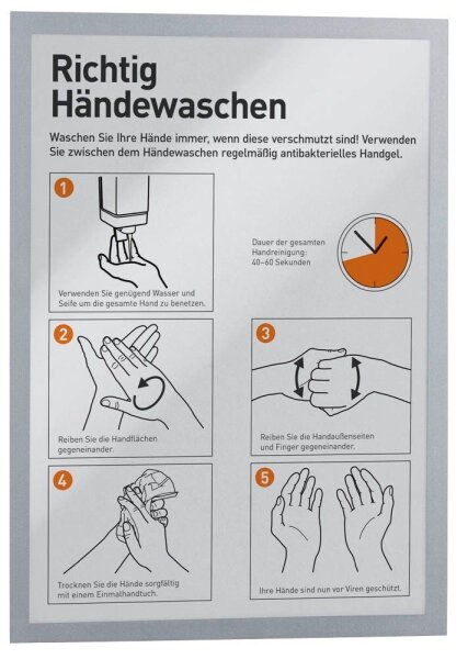 DURABLE Magnetrahmen DURAFRAME® MAGNETIC A3 silber A3, 5 St.