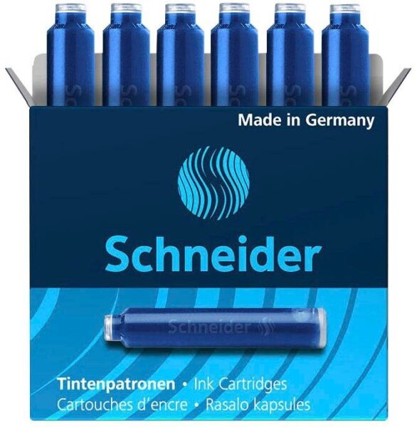 Schneider Tintenpatronen für Füller blau, 6 St.