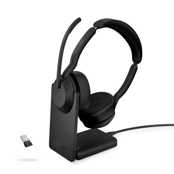 Jabra Evolve2 55 UC mit Ladestation Bluetooth-Headset schwarz