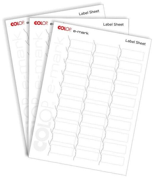 COLOP Etiketten für Digitalstempel e-mark, weiß 48,0 x 18,0 mm, 10x 30 Etiketten