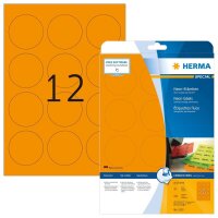 HERMA Etiketten 5153 orange 60,0 x 60,0 mm, 20 Blatt