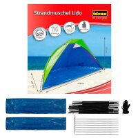 Idena Strandmuschel Lido, schwarz Kunstfaser, Kunststoff