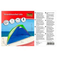 Idena Strandmuschel Lido, schwarz Kunstfaser, Kunststoff