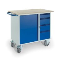 Rollcart Werkstattwagen blau 4 Schubladen