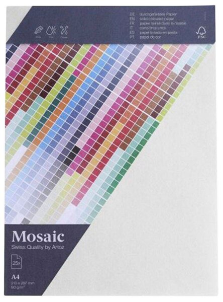 artoz Briefpapier Mosaic weiß DIN A4 90 g/qm 25 Blatt