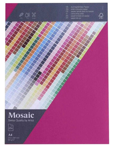 artoz Briefpapier Mosaic fuchsia DIN A4 90 g/qm 25 Blatt
