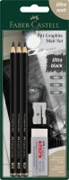 FABER-CASTELL Pitt Graphite Bleistift-Set B schwarz, 1 Set