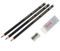 FABER-CASTELL Pitt Graphite Bleistift-Set B schwarz, 1 Set
