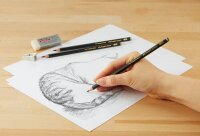 FABER-CASTELL Pitt Graphite Bleistift-Set B schwarz, 1 Set