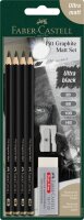FABER-CASTELL Pitt Graphite Bleistift-Set 2B schwarz, 1 Set
