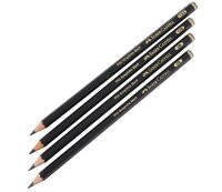 FABER-CASTELL Pitt Graphite Bleistift-Set 2B schwarz, 1 Set