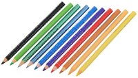 FABER-CASTELL Dino Jumbo Grip Buntstifte farbsortiert, 10...
