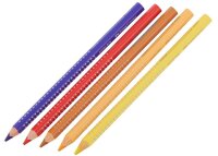 FABER-CASTELL Dino Jumbo Grip Buntstifte farbsortiert, 10 St.