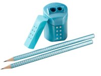 FABER-CASTELL Grip Sparkle Bleistift-Set B ocean metallic, 1 Set