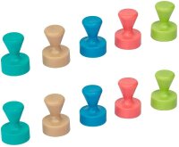 MAUL Kegelmagnete farbsortiert, Metall Ø 1,2 x 1,6...