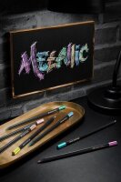FABER-CASTELL Black Edition Metallic Buntstifte farbsortiert, 12 St.