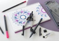 FABER-CASTELL Zirkel silber-schwarz, 1 St.