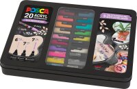 uni-ball POSCA Marker Metalletui DIY Acrylstift farbsortiert, 20 St.  ( 186829 )