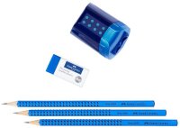 FABER-CASTELL GRIP 2001 Bleistift-Set B blau, 1 Set