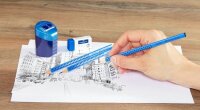 FABER-CASTELL GRIP 2001 Bleistift-Set B blau, 1 Set