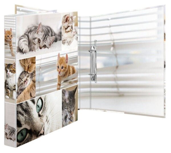 HERMA Animals Katzen Ringbuch 2-Ringe Motiv 3,5 cm DIN A4, 1 St.