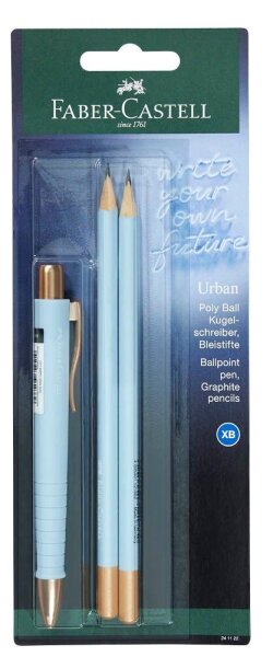 FABER-CASTELL Kugelschreiber-Set Urban sky blue, Schreibfarbe: blau, 1 Set