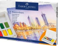 FABER-CASTELL Aquarellfarben farbsortiert, 12 St.