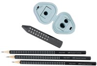 FABER-CASTELL GRIP 2001 Bleistift-Set B schwarz, 1 Set